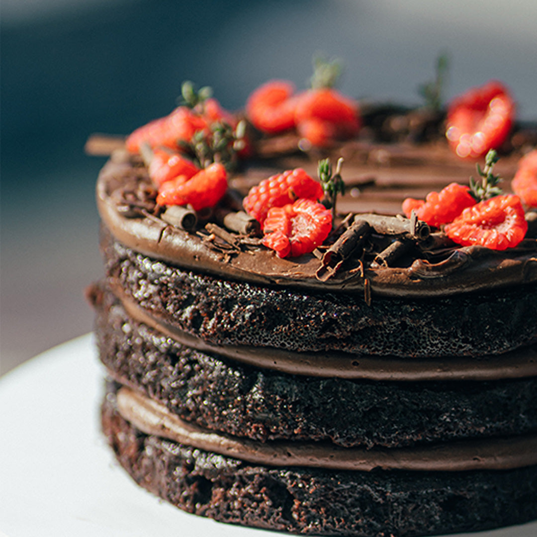 Chocolate Raspberry Mud Cake