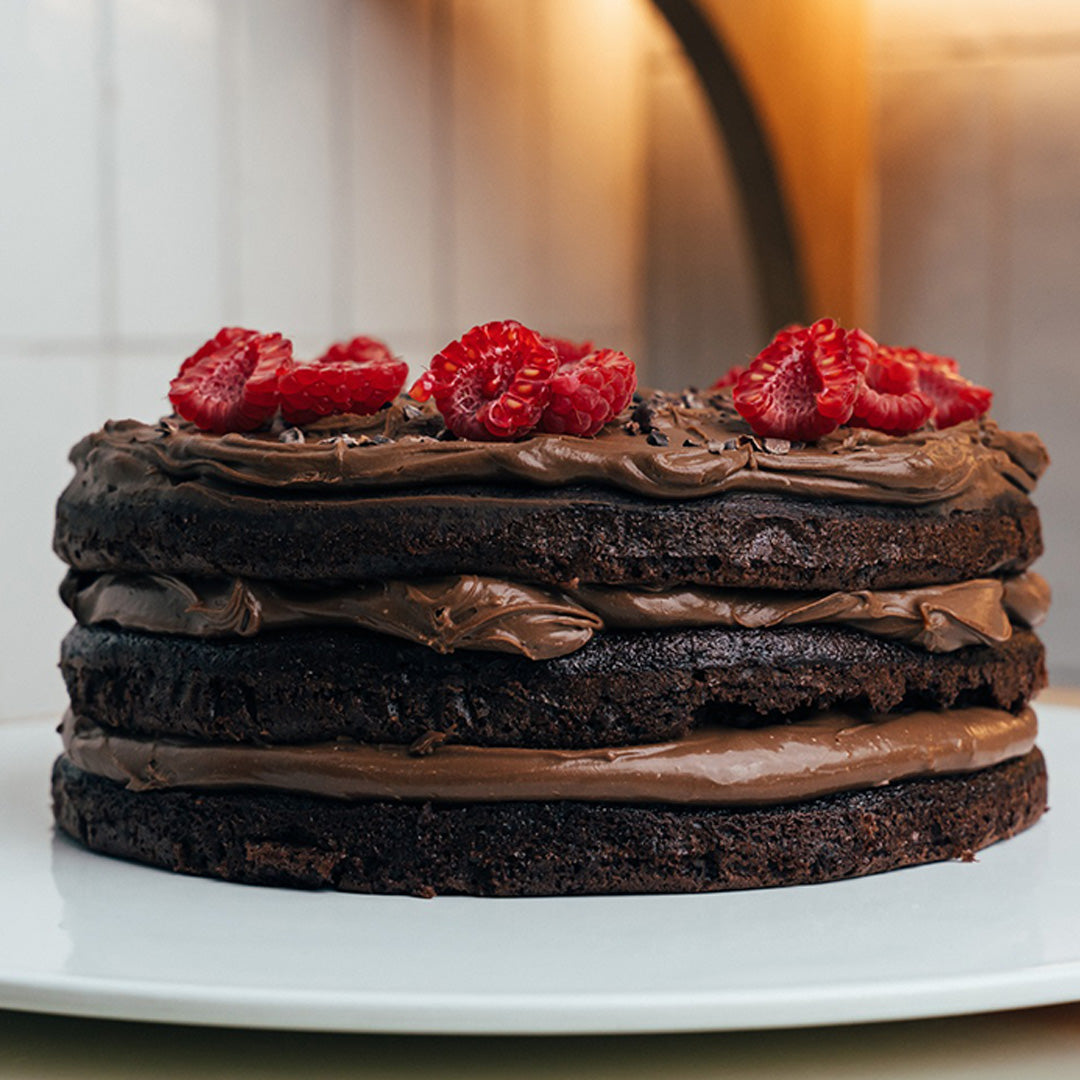 Chocolate Raspberry Mud Cake