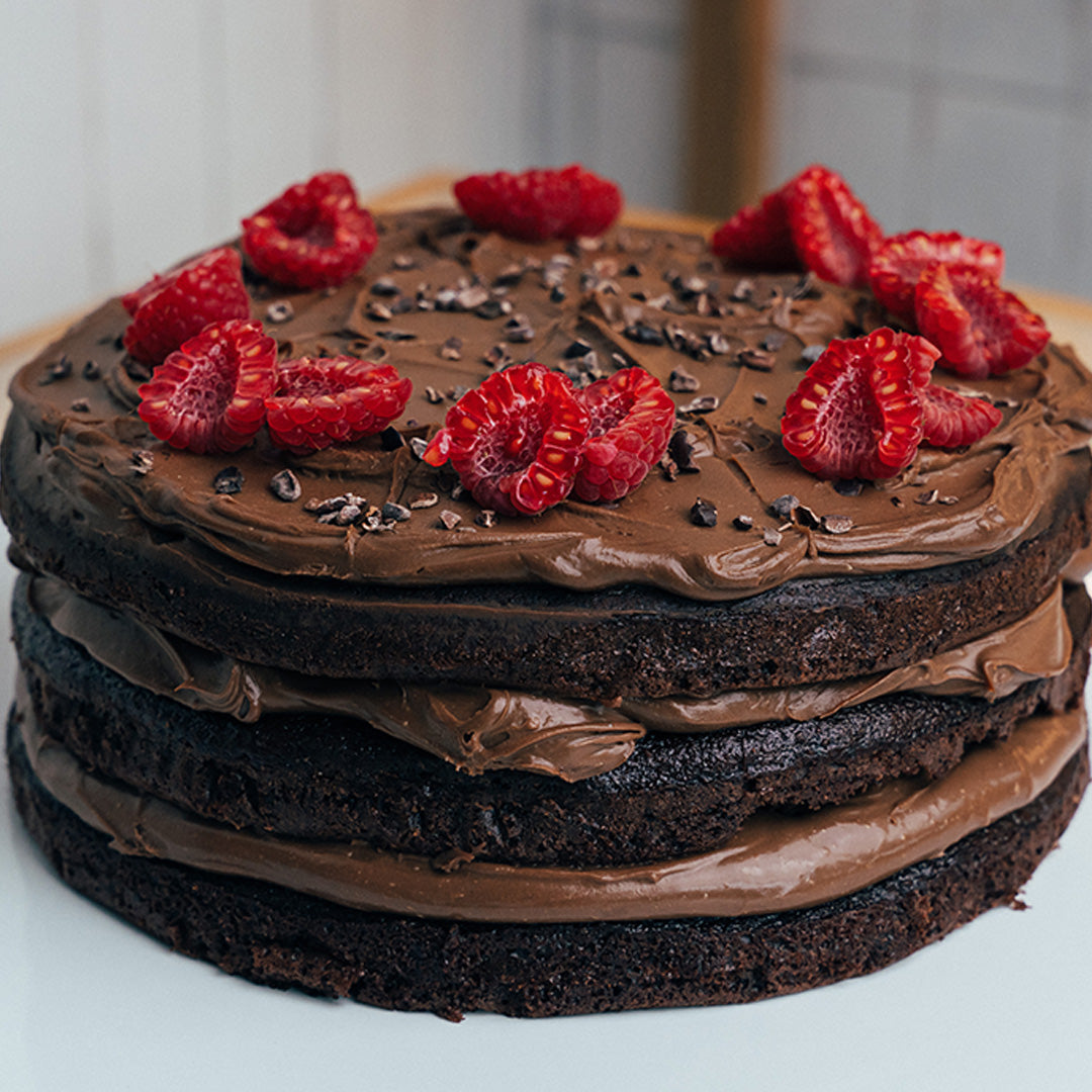 Chocolate Raspberry Mud Cake